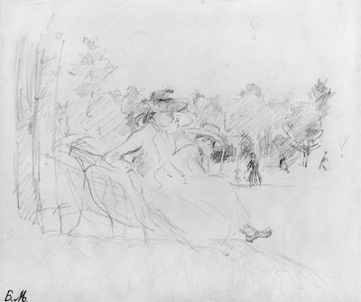 At the Bois de Boulogne, 1888 by Berthe Morisot